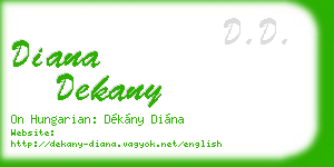 diana dekany business card