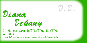 diana dekany business card
